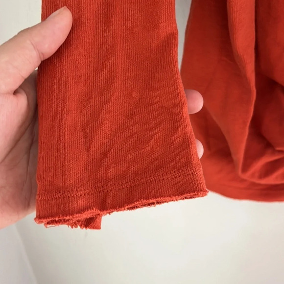 Free People Beach Long Sleeve Front Tie Top Size XS Petite - Picture 5 of 6